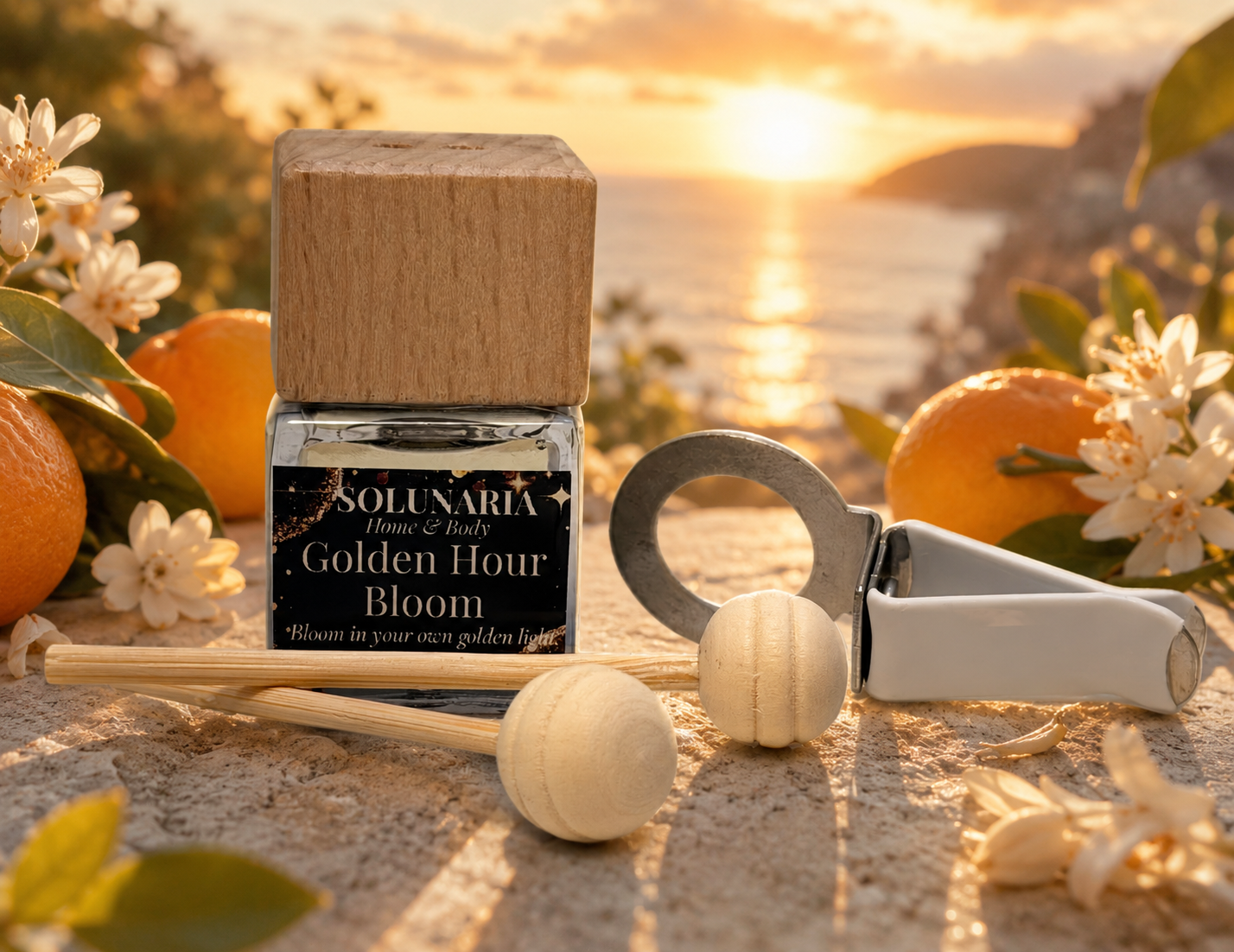 Golden Hour Bloom — Car Diffuser